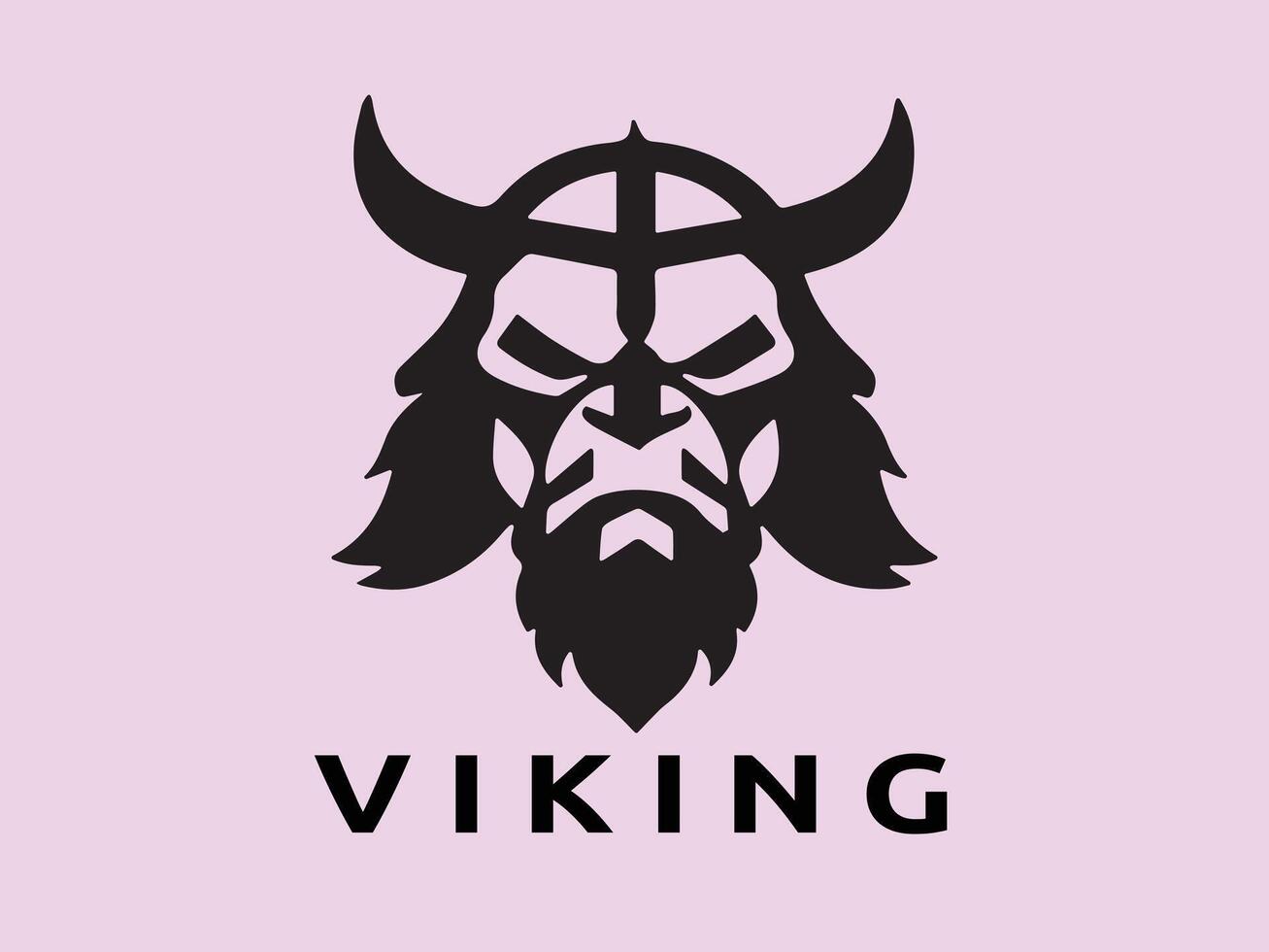 viking logotyp design ikon symbol vektor mall. mänsklig viking logotyp vektor.