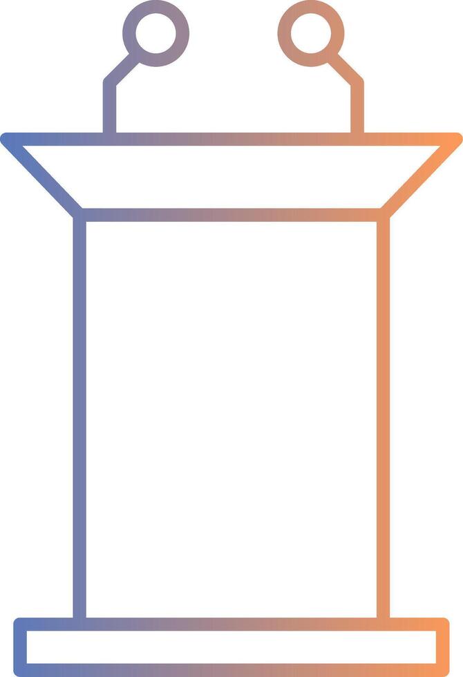podium linje gradient ikon vektor