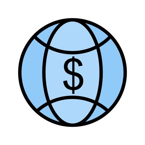 Weltgeld-Vektor-Symbol vektor