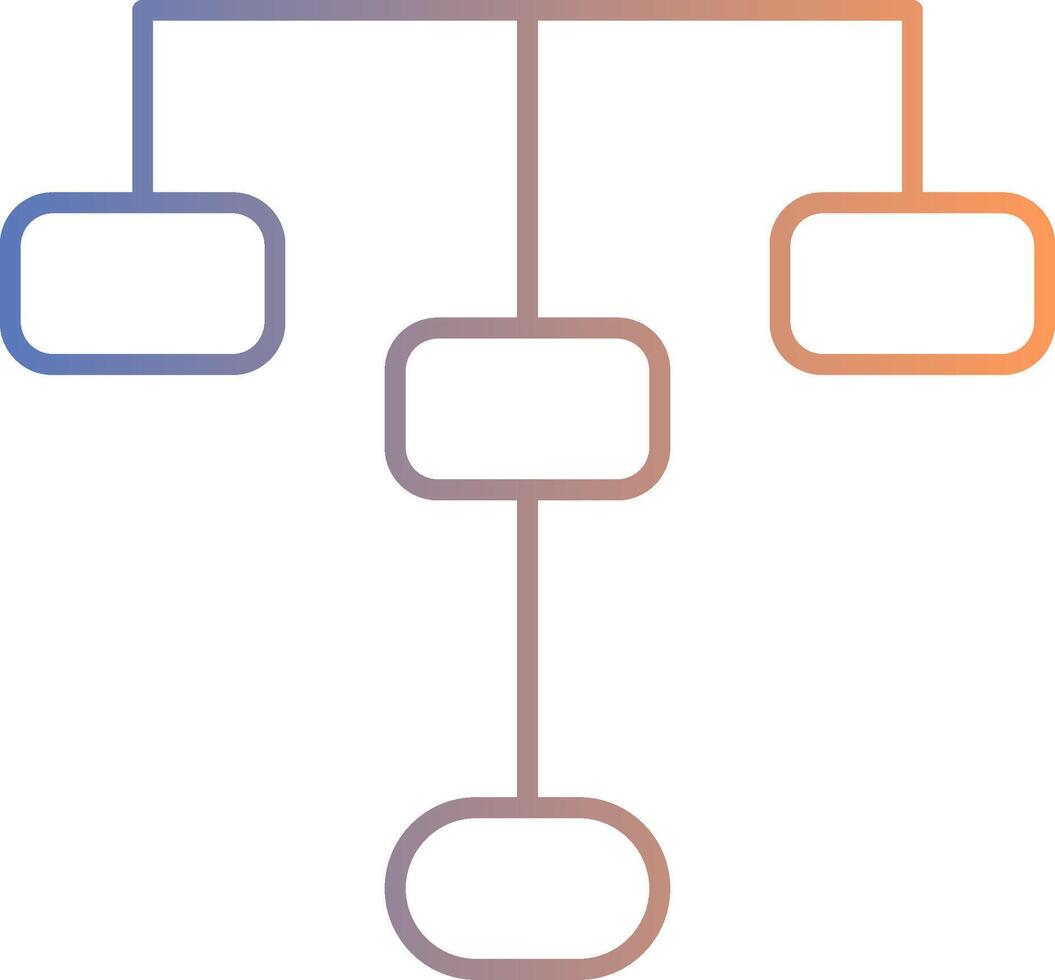 hierarchisches Strukturlinien-Gradientensymbol vektor