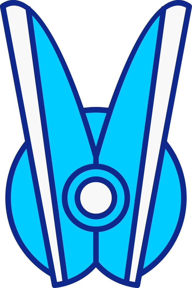 Wäscheklammer Blau gefüllt Symbol vektor