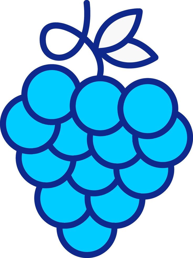 zinfandel Trauben Blau gefüllt Symbol vektor