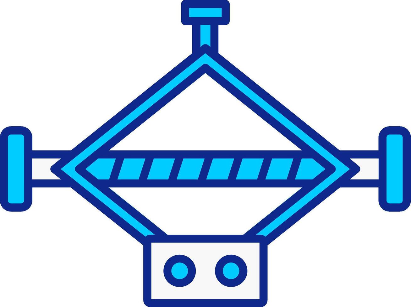 Auto Jack Blau gefüllt Symbol vektor