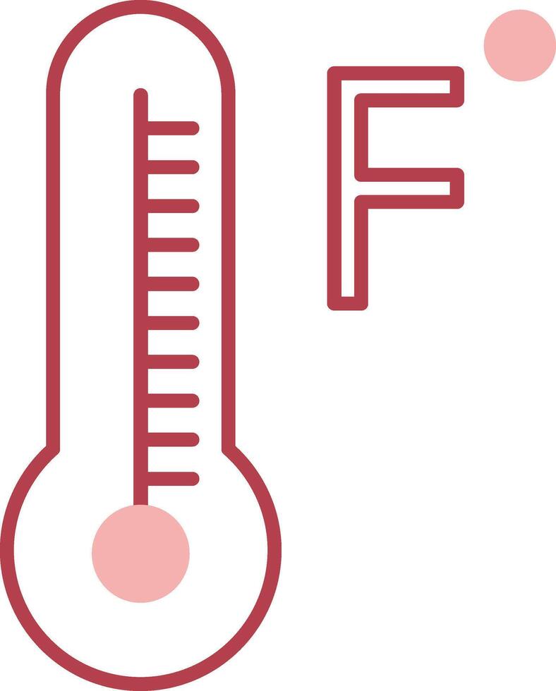 Fahrenheit Grad solide zwei Farbe Symbol vektor