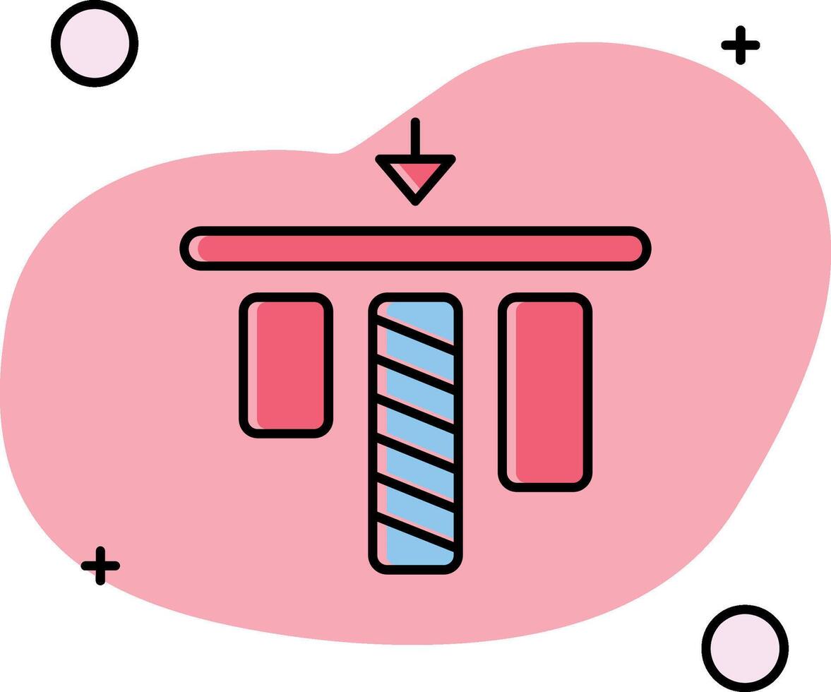 oben Ausrichtung rutschte aus Symbol vektor