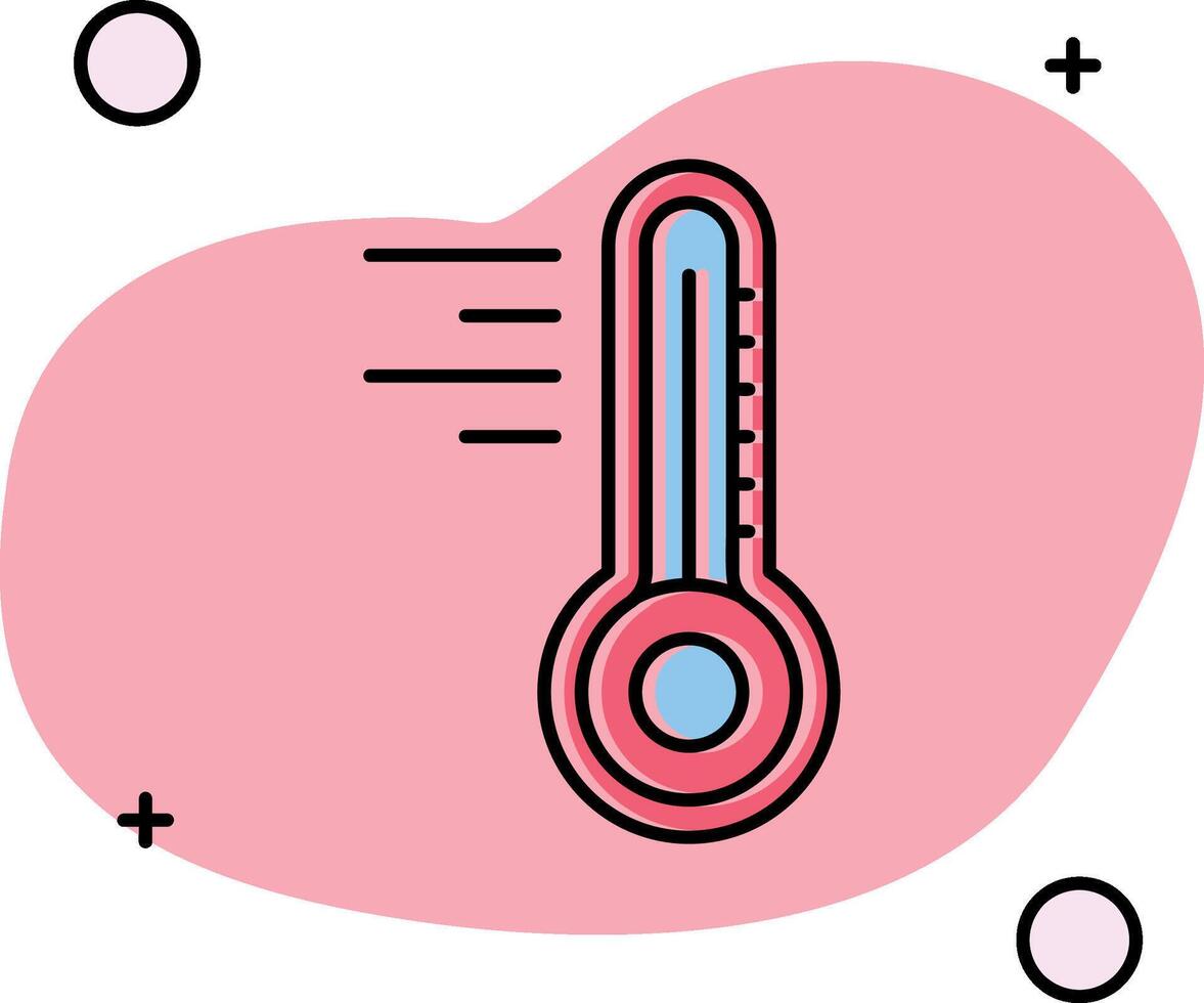 Thermometer rutschte aus Symbol vektor