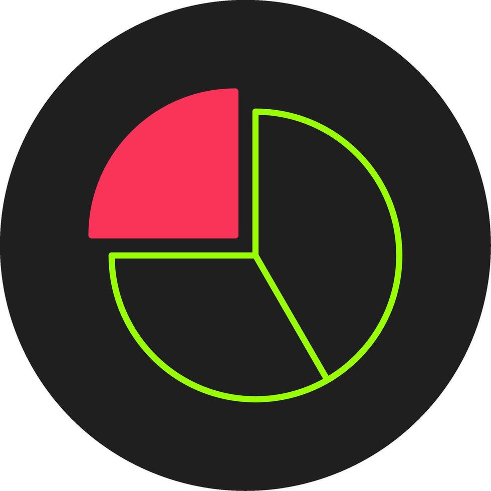 paj Diagram glyf cirkel ikon vektor