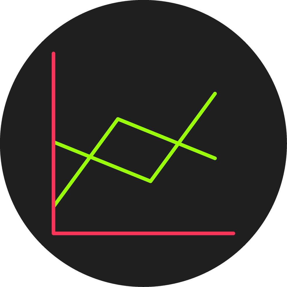 Linie Diagramm Glyphe Kreis Symbol vektor