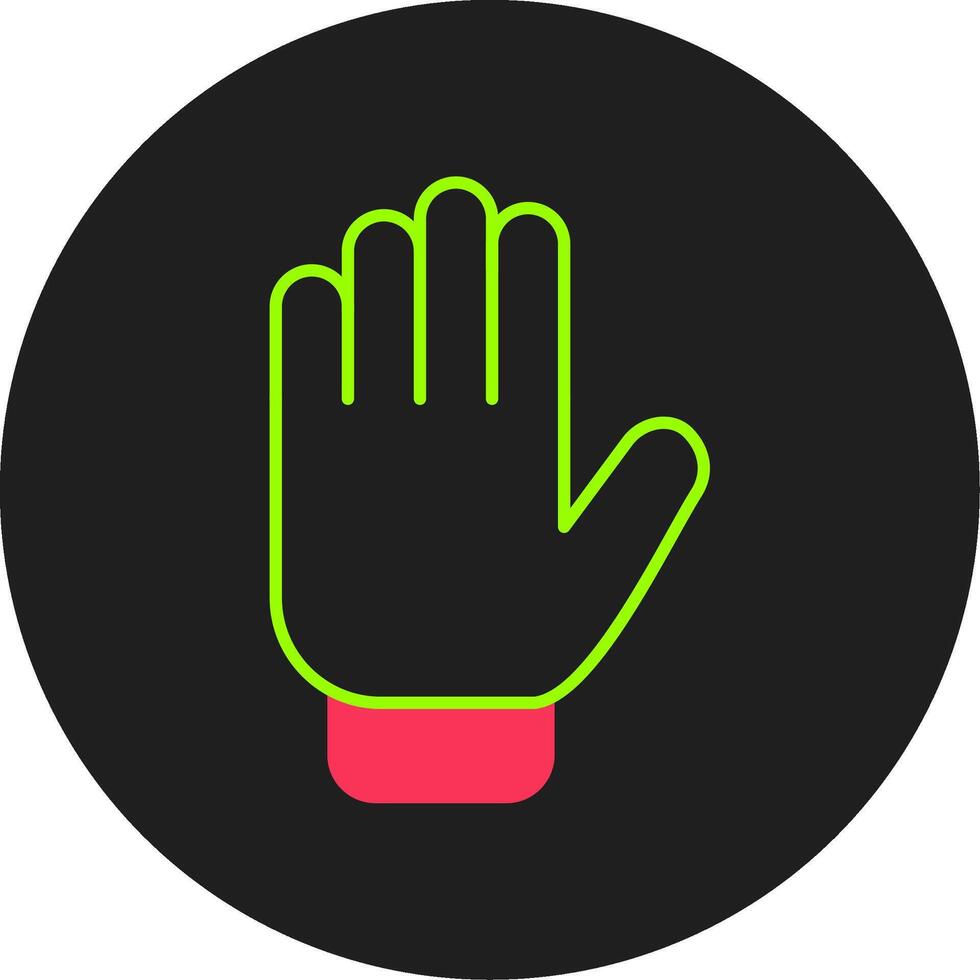 handskar glyf cirkel ikon vektor