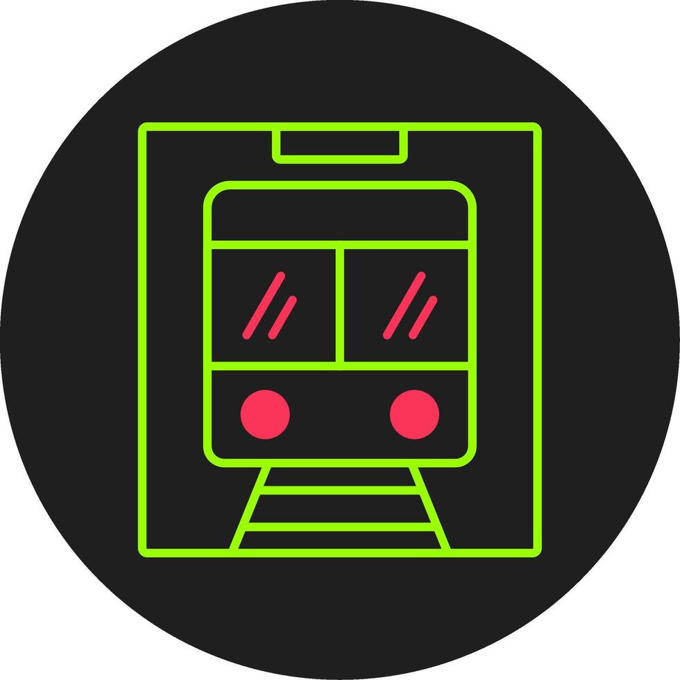 Metro Glyphe Kreis Symbol vektor