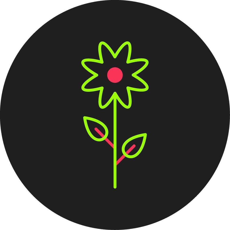 Blume Glyphe Kreis Symbol vektor