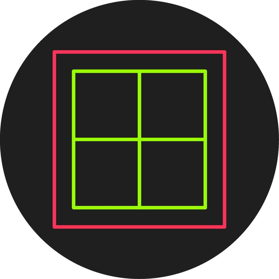 fönster glyf cirkel ikon vektor