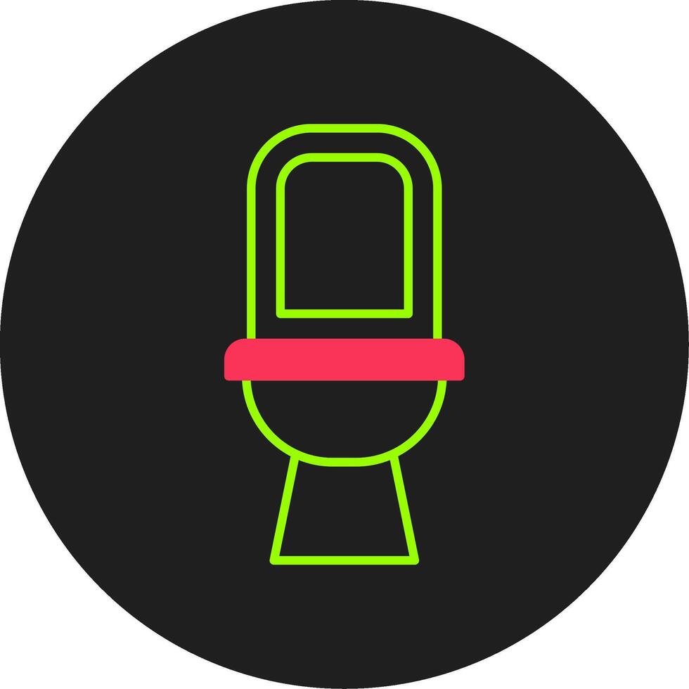 toalett glyf cirkel ikon vektor