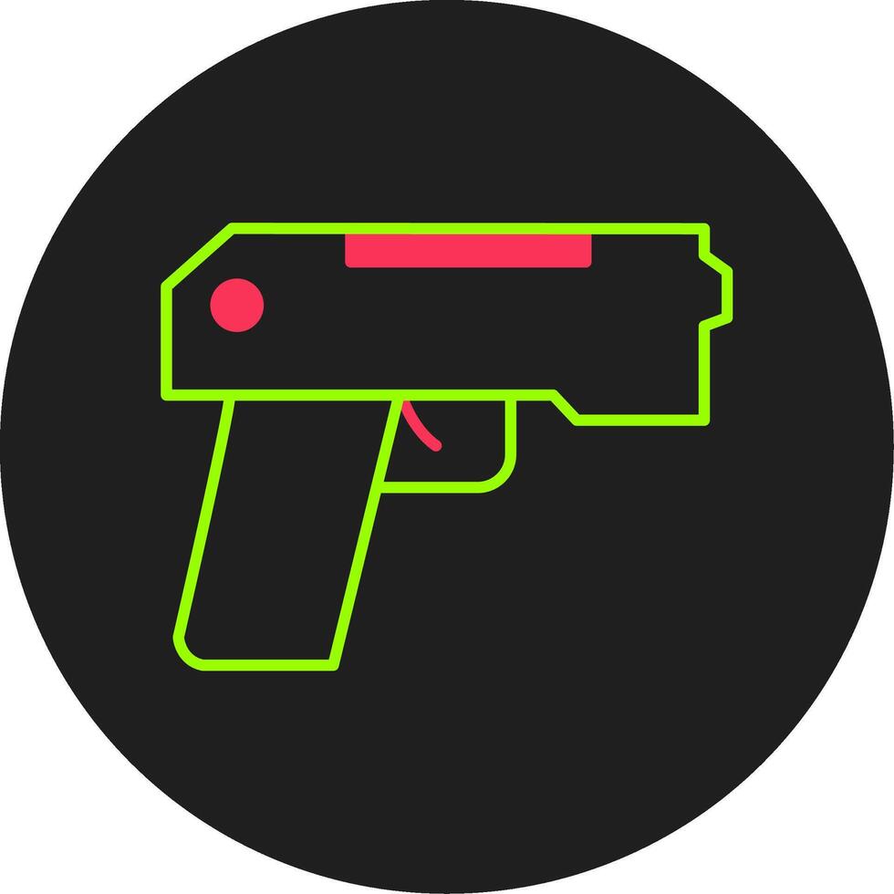 pistol glyf cirkel ikon vektor