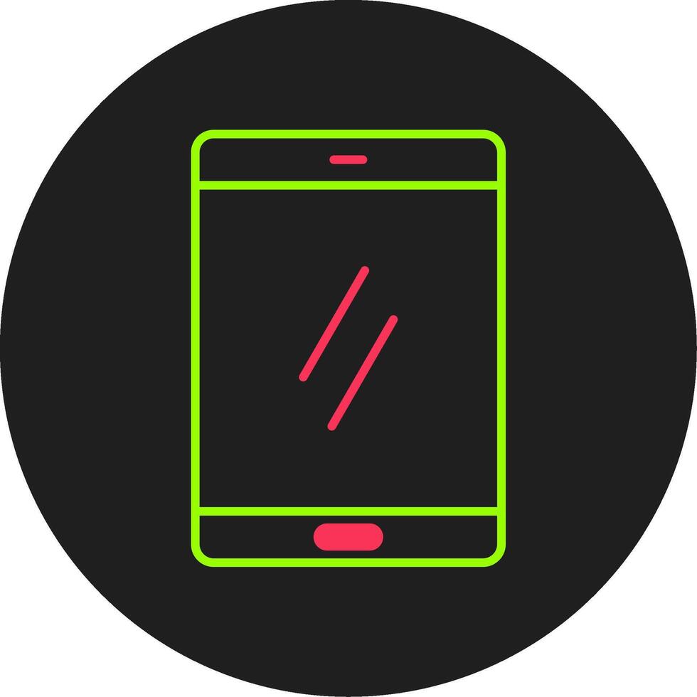 smartphone glyf cirkel ikon vektor