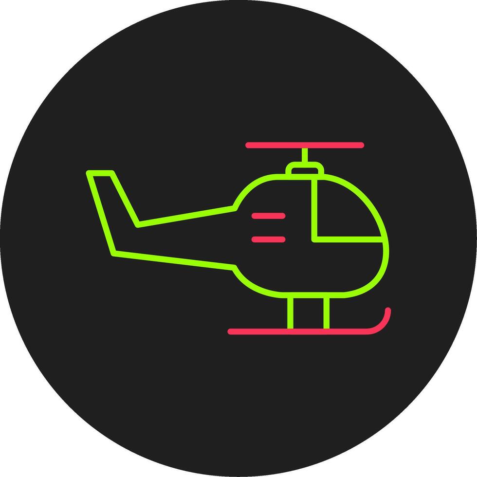 Hubschrauber-Glyphe-Kreis-Symbol vektor