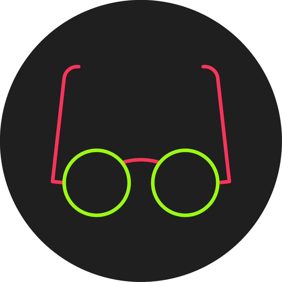 glasögon glyf cirkel ikon vektor