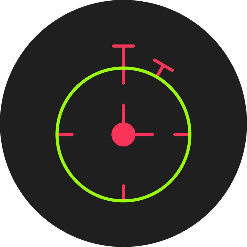 Chronometer-Glyphe-Kreis-Symbol vektor