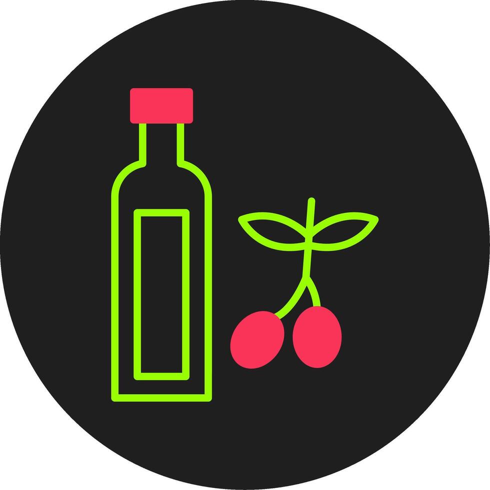 Olive Öl Glyphe Kreis Symbol vektor