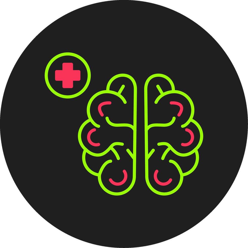 Neurologie-Glyphen-Kreis-Symbol vektor