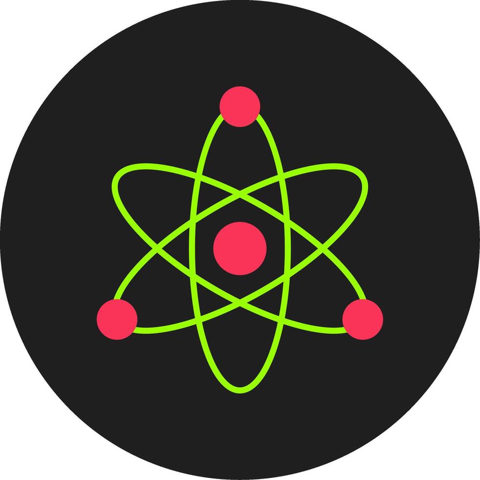 Atom-Glyphe-Kreis-Symbol vektor