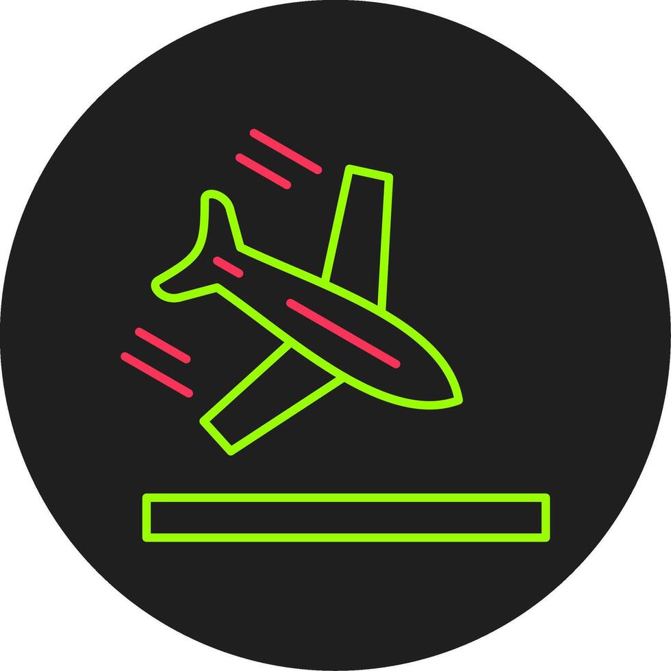 Flugzeug-Glyphe-Kreis-Symbol vektor
