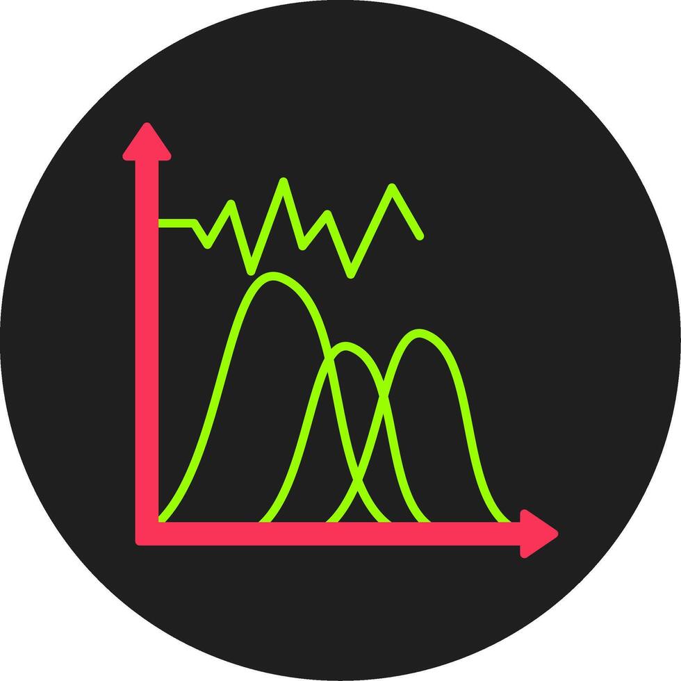 Vinka Diagram glyf cirkel ikon vektor