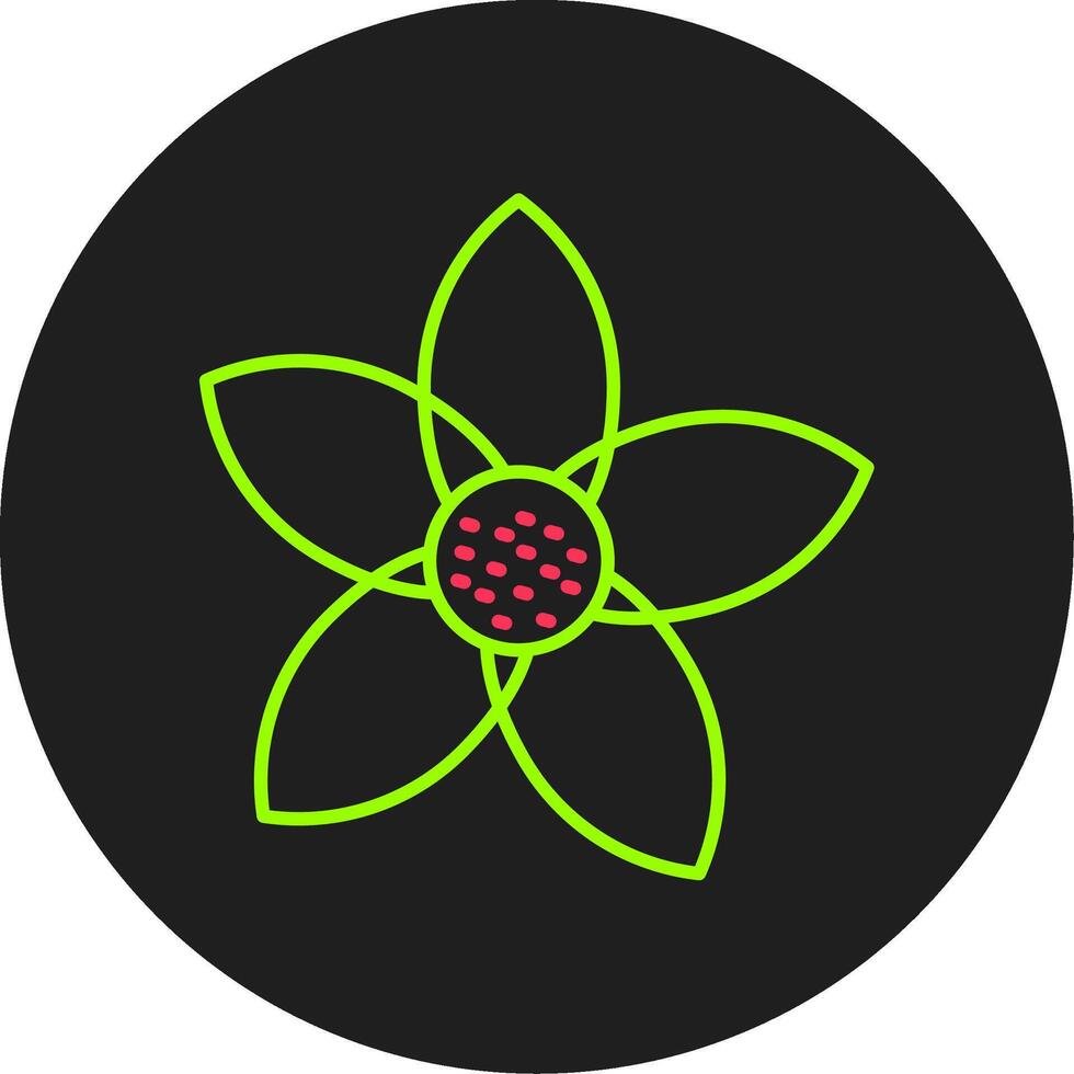 Kirschblüten-Glyphe-Kreis-Symbol vektor