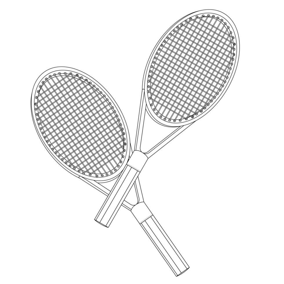 Tennisschläger zum Bodyminton spielen vektor