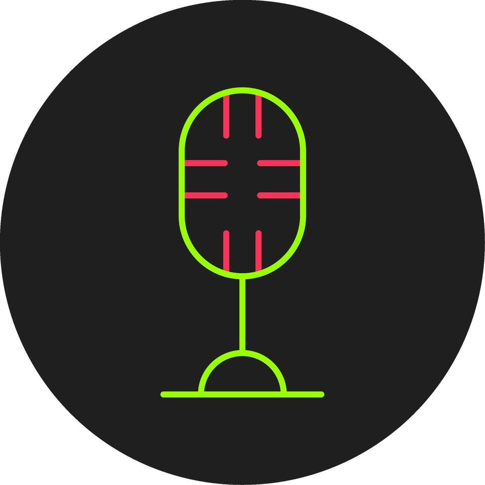 mikrofon glyf cirkel ikon vektor