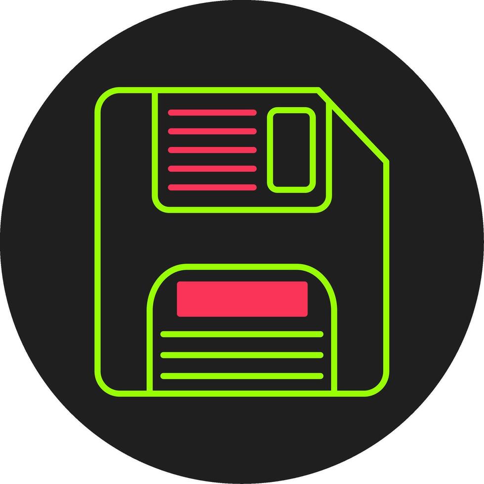 Diskette Platte Glyphe Kreis Symbol vektor