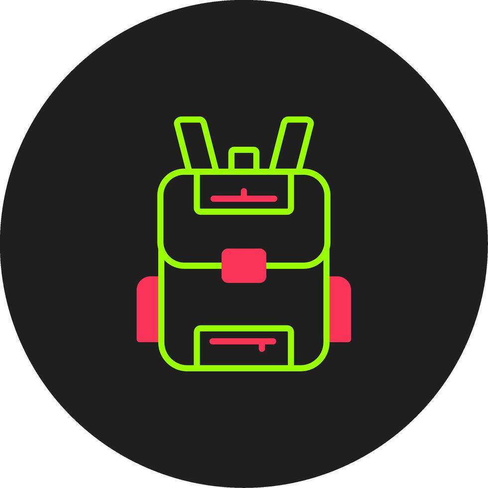 Rucksack-Glyphe-Kreis-Symbol vektor