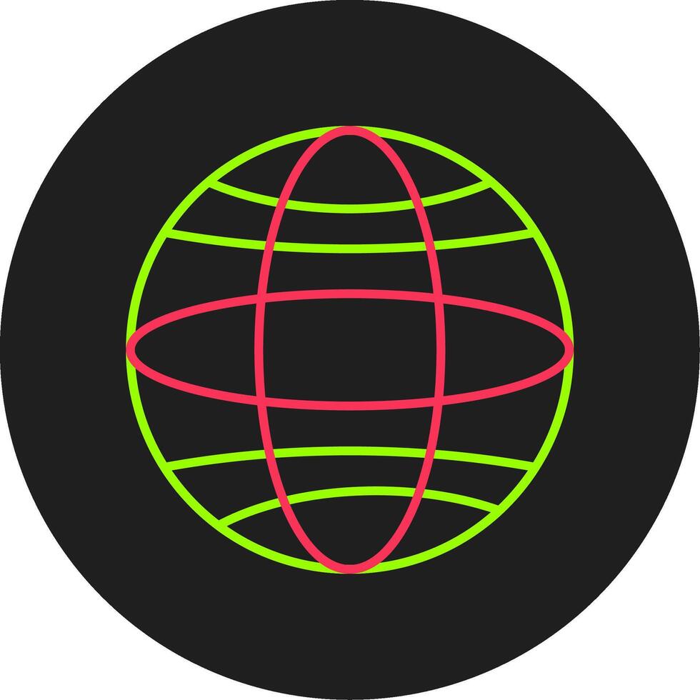 Globus-Glyphe-Kreis-Symbol vektor