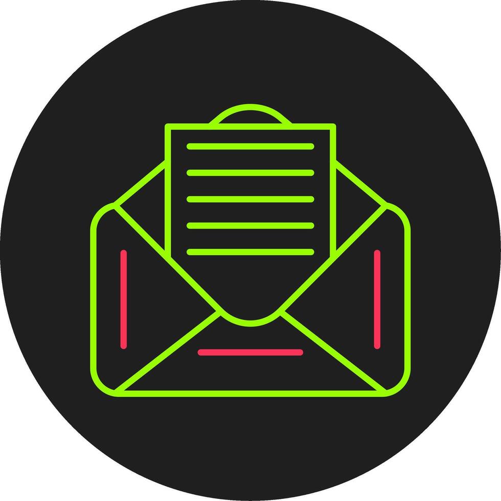 Kreissymbol für E-Mail-Glyphe vektor