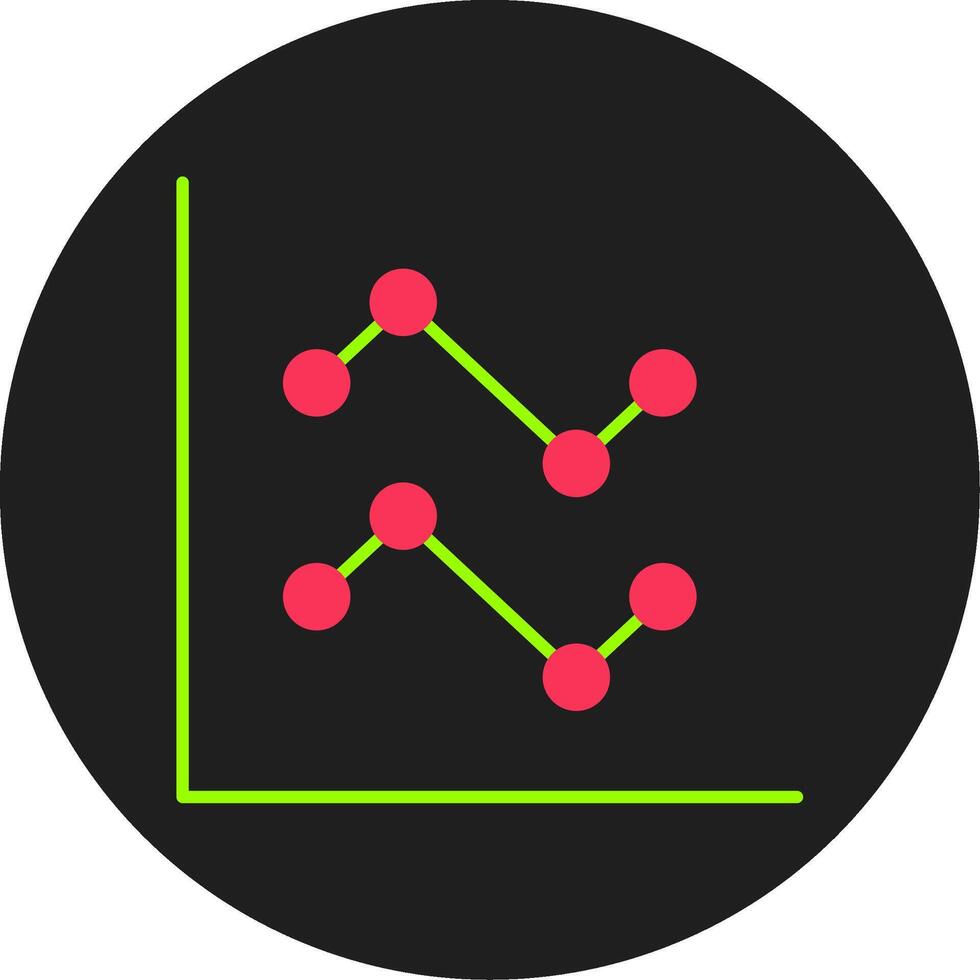 Linie Diagramm Glyphe Kreis Symbol vektor