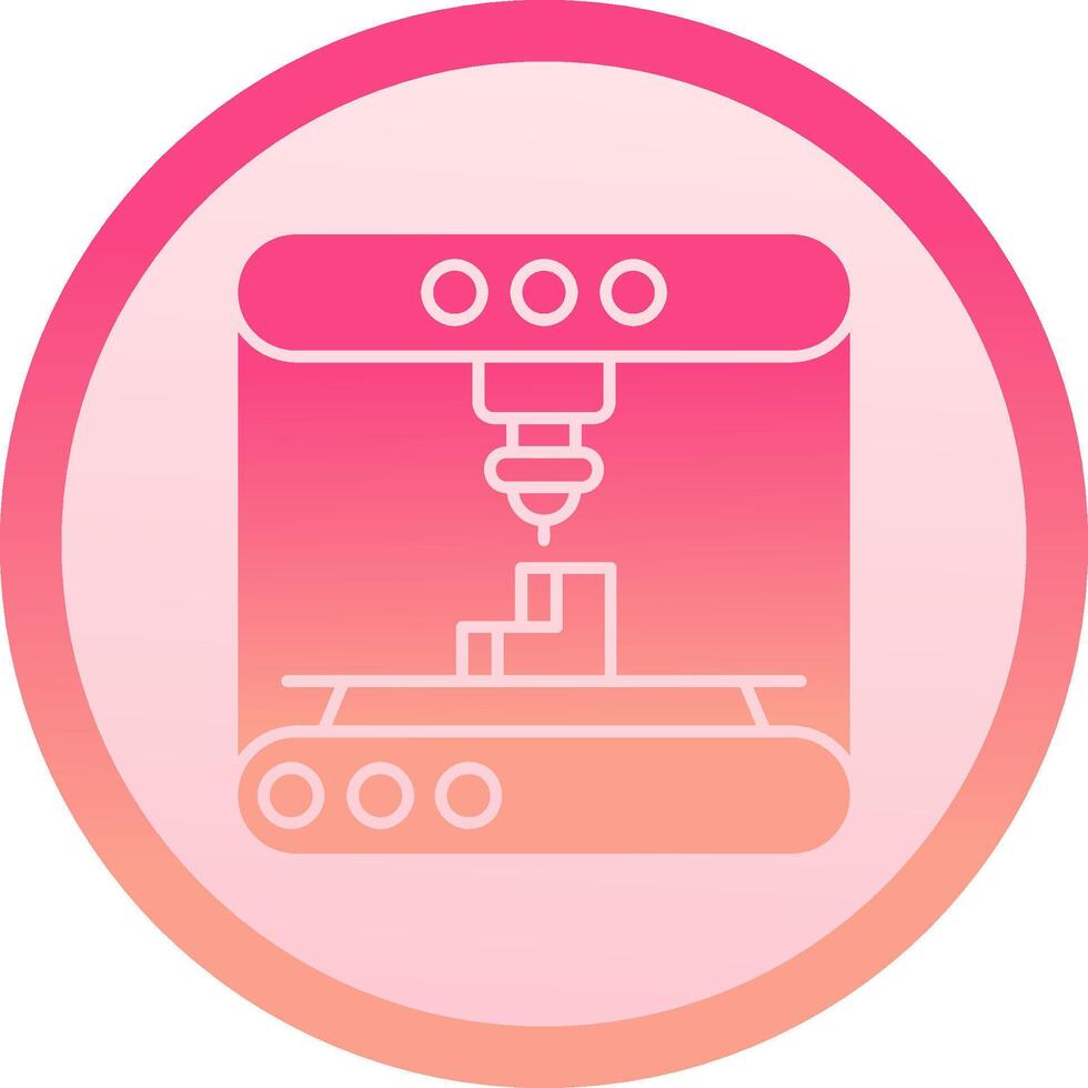 3d modellering fast cirkel gradint ikon vektor