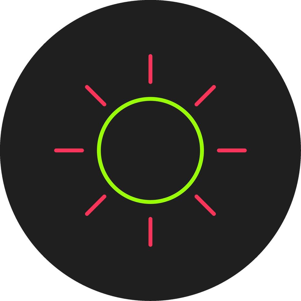 Sol glyf cirkel ikon vektor