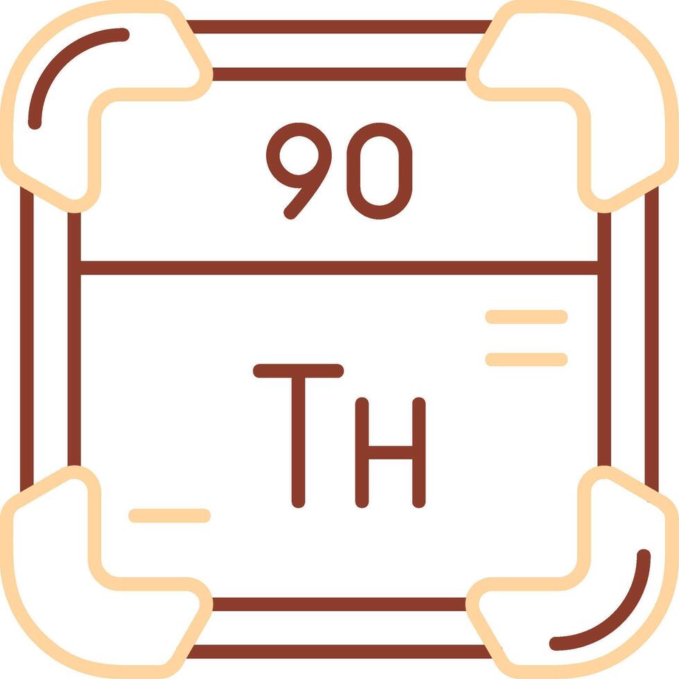 Thorium Linie zwei Farbe Symbol vektor