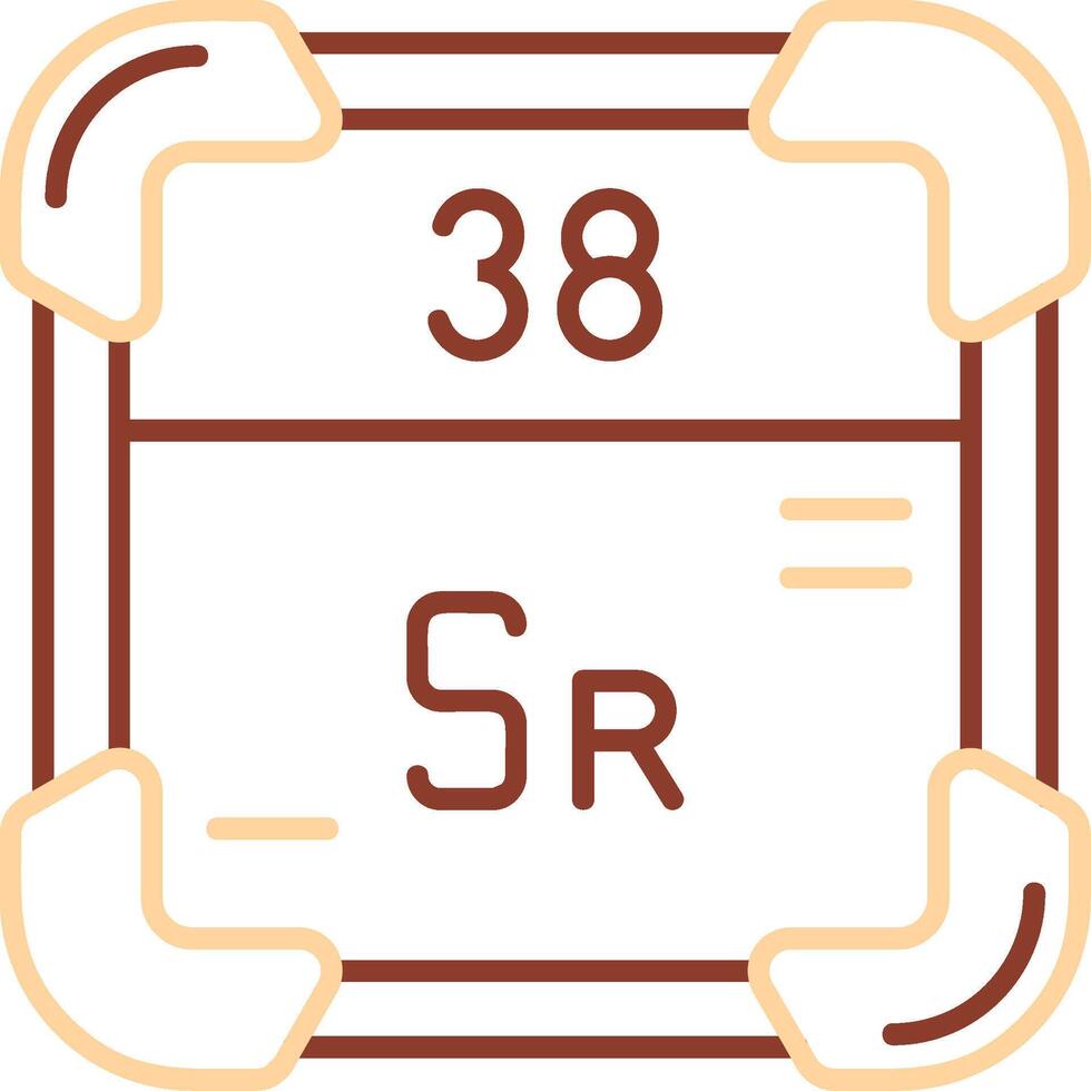 Strontium Linie zwei Farbe Symbol vektor