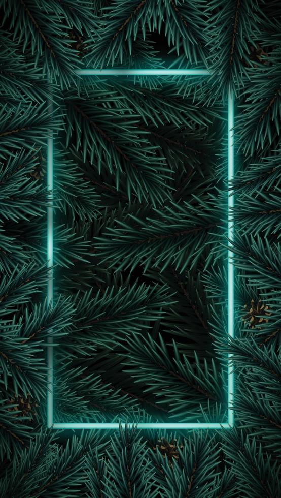 realistischer Weihnachtsbaum Zweige Hintergrund. vektor