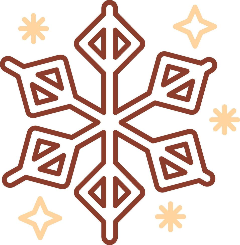 Winterlinie zweifarbiges Symbol vektor