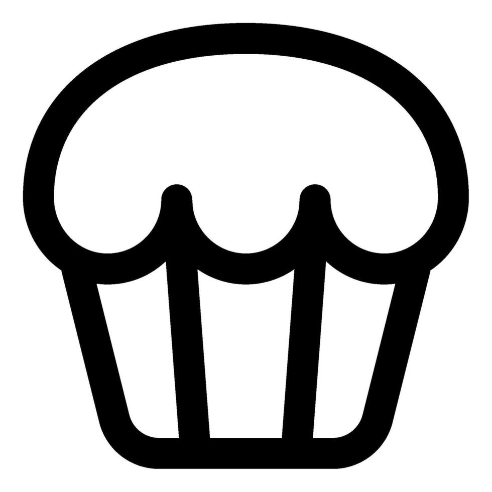 muffin ikon mat och drycker för webb, app, uiux, infografik, etc vektor