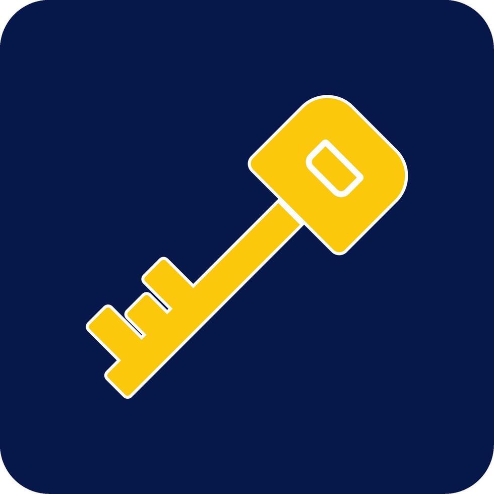 Schlüssel Glyphe Platz zwei Farbe Symbol vektor