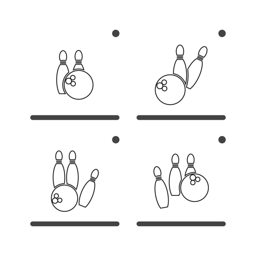 Bowling Symbol Grafik Design Vorlage Illustration Vektor