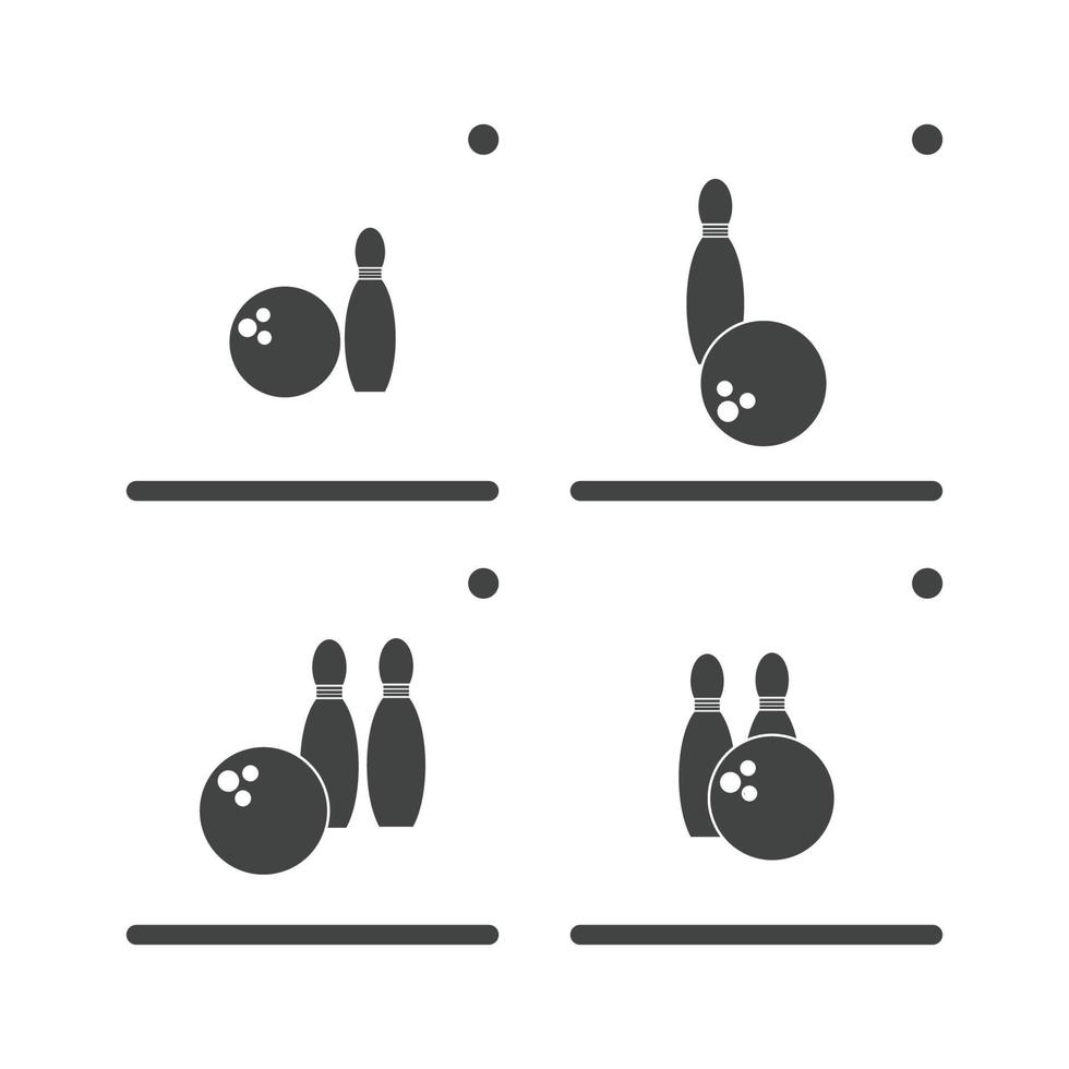 Bowling Symbol Grafik Design Vorlage Illustration Vektor