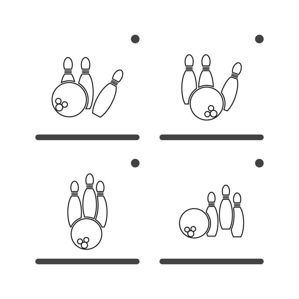 Bowling Symbol Grafik Design Vorlage Illustration Vektor