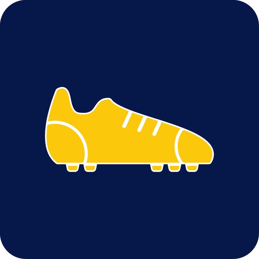 Fußball Stiefel Glyphe Platz zwei Farbe Symbol vektor