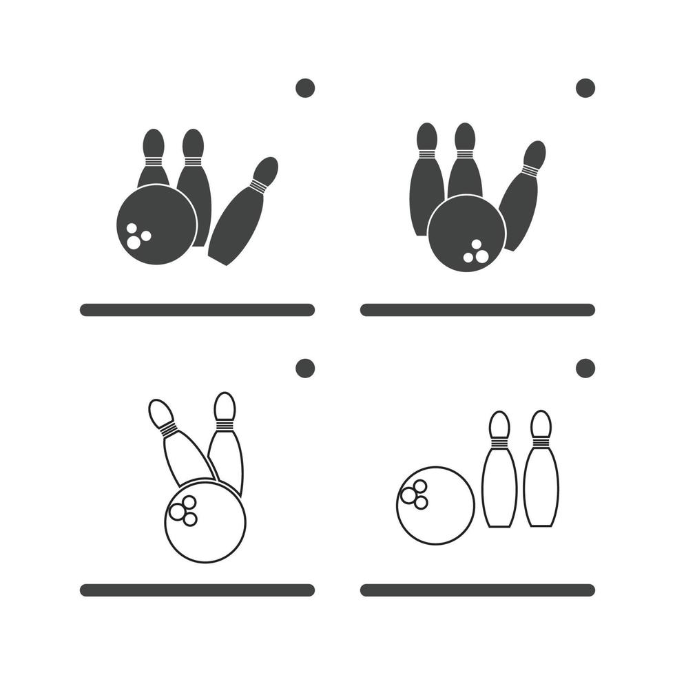 bowling ikon grafisk design mall illustration vektor