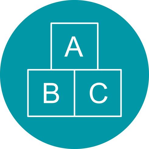 ABC-Würfel-Vektor-Symbol vektor