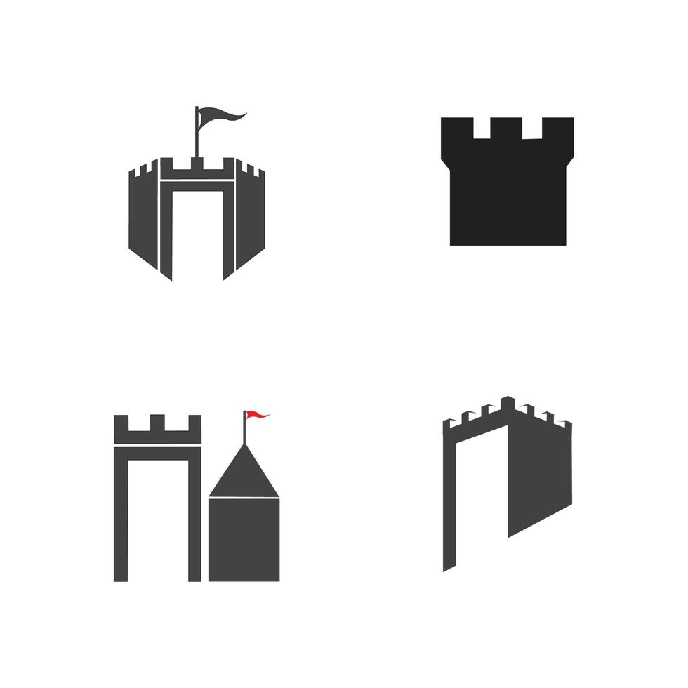 slott vektor illustration ikon logotyp malldesign